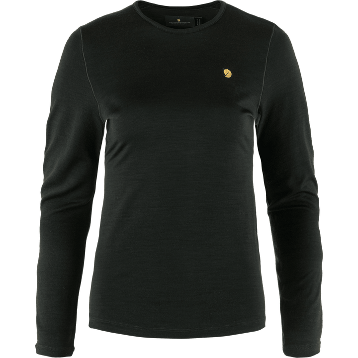 W's Bergtagen Thinwool LS Shirt - 100% Merino Wool Shirt Fjällräven Black S