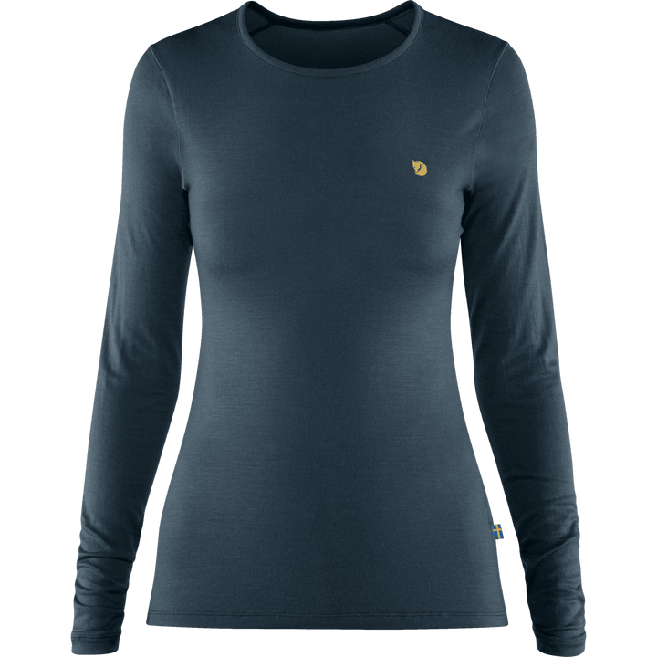 W's Bergtagen Thinwool LS Shirt - 100% Merino Wool Shirt Fjällräven Mountain Blue S