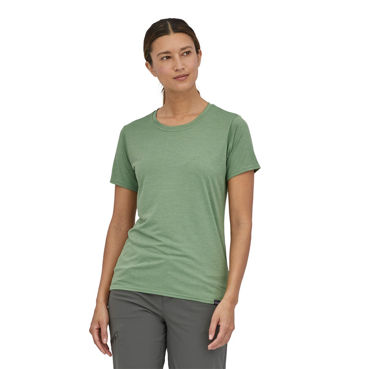 W's Capilene Cool Daily Shirt - Recycled Polyester Shirt Patagonia Sedge Green - Light Sedge Green X-Dye S