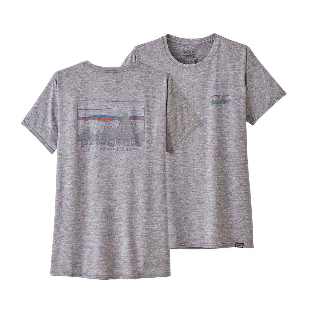W's Capilene® Cool Daily Graphic T-Shirt - Recycled Polyester Shirt Patagonia '73 Skyline: Feather Grey S