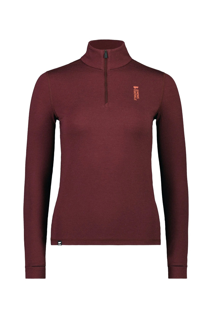 W's Cascade Merino Flex 1/4 Zip - Merino Wool Shirt Mons Royale