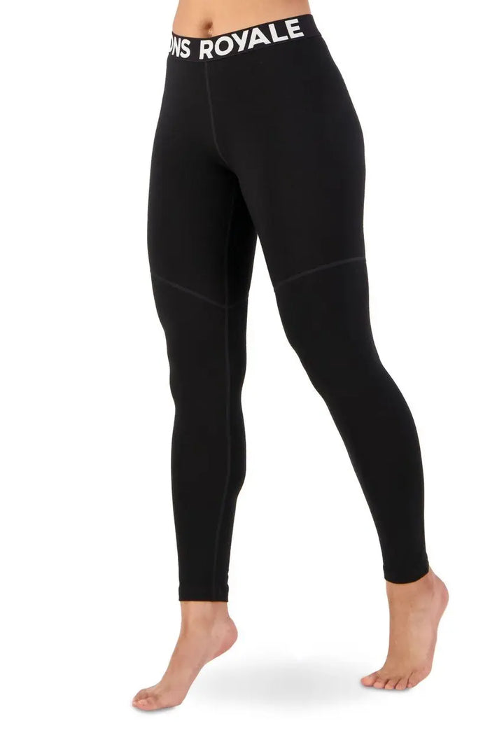W's Cascade Merino Flex 200 Legging - Merino Wool Pants Mons Royale Black S
