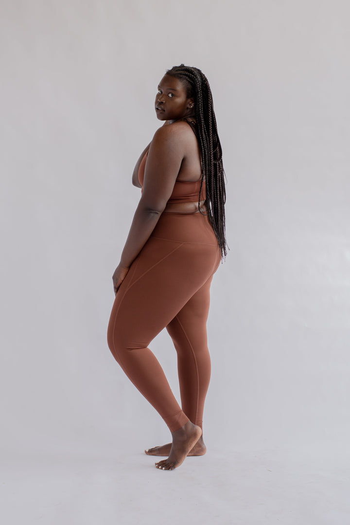 Girlfriend Collective W's Compressive Leggings - 7/8 - Made From Recycled Plastic Bottles Earth 3XL Pants