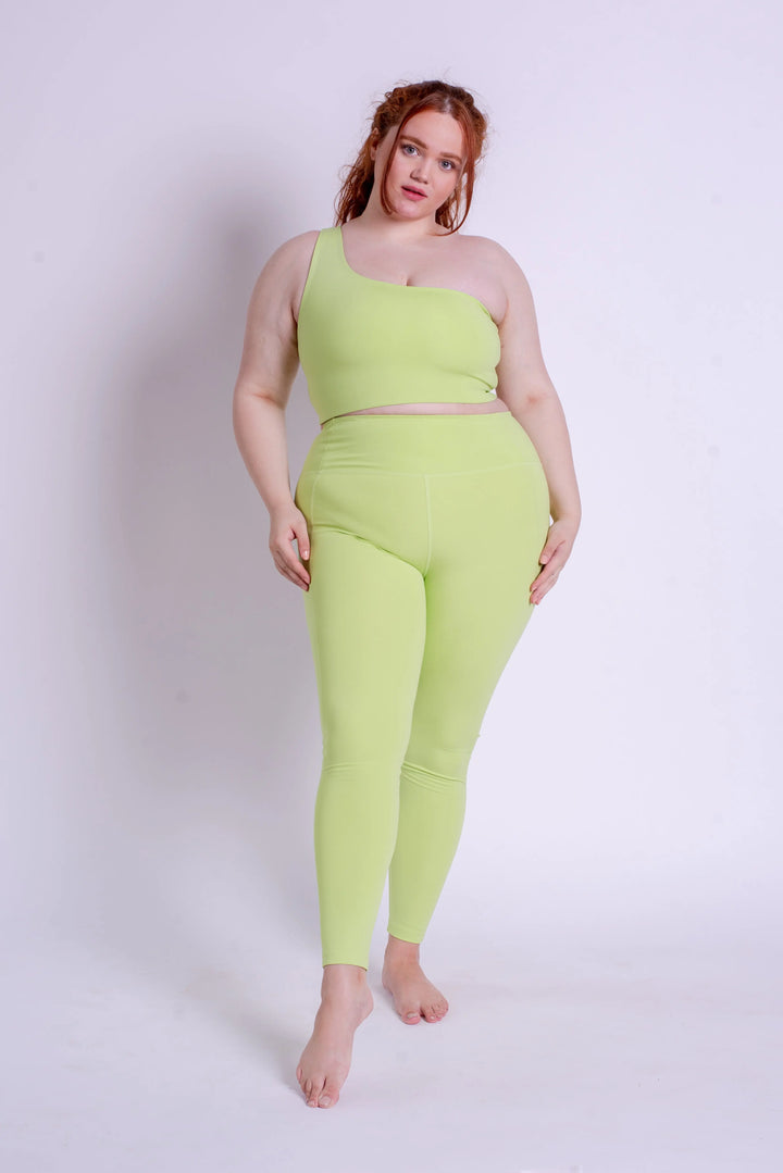 W's Compressive Leggings - Limited Colors - Made From Recycled Plastic Bottles Pants Girlfriend Collective Key Lime S Normal