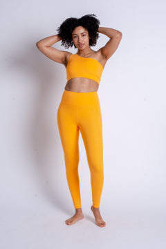Girlfriend Collective W's Compressive Legging - Limited Colors - Made From Recycled Plastic Bottles Orange Zest Normal Pants