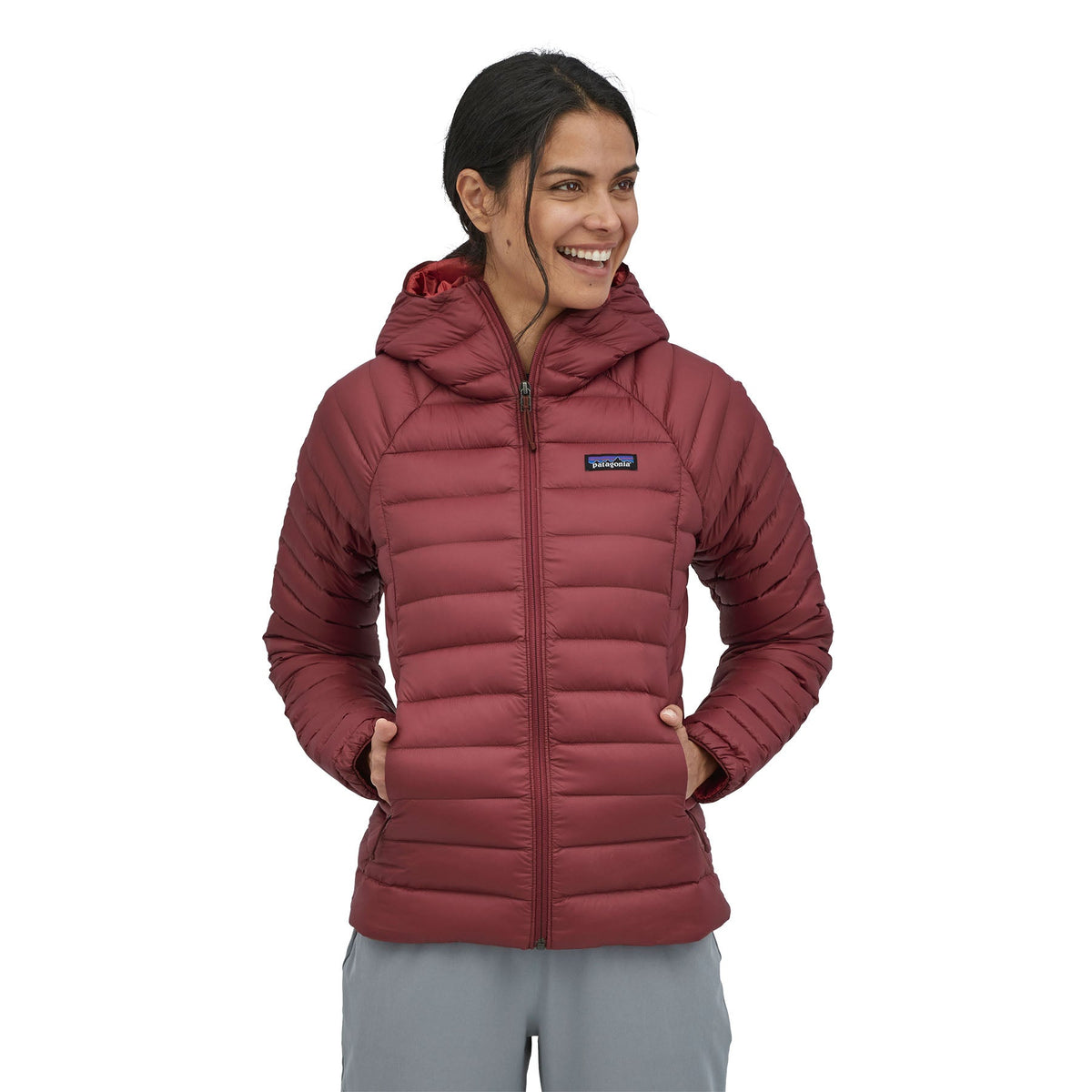 W's Down Sweater Hoody - Recycled Nylon & RDS certified Down Jacket Patagonia Sequoia Red XS