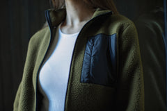 Tentree W's Ecoloft Zip Fleece Jacket - 100% Recycled Polyester Uniform Green Shirt