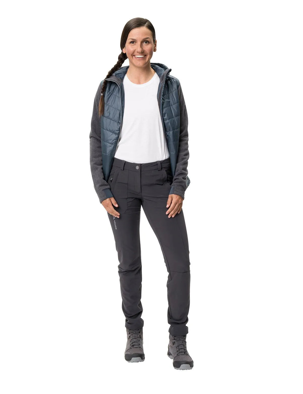 Vaude W's Elope Slim Fit Outdoor Pants - Recycled polyester & polyester Dark Sea Pants