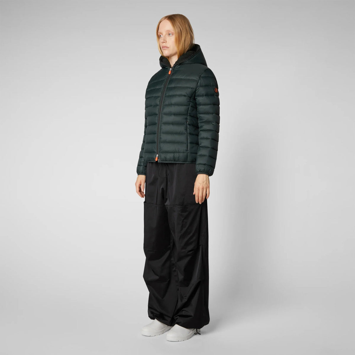 W's Ethel Hooded Puffer Jacket - 100% Recycled Nylon Jacket Save The Duck