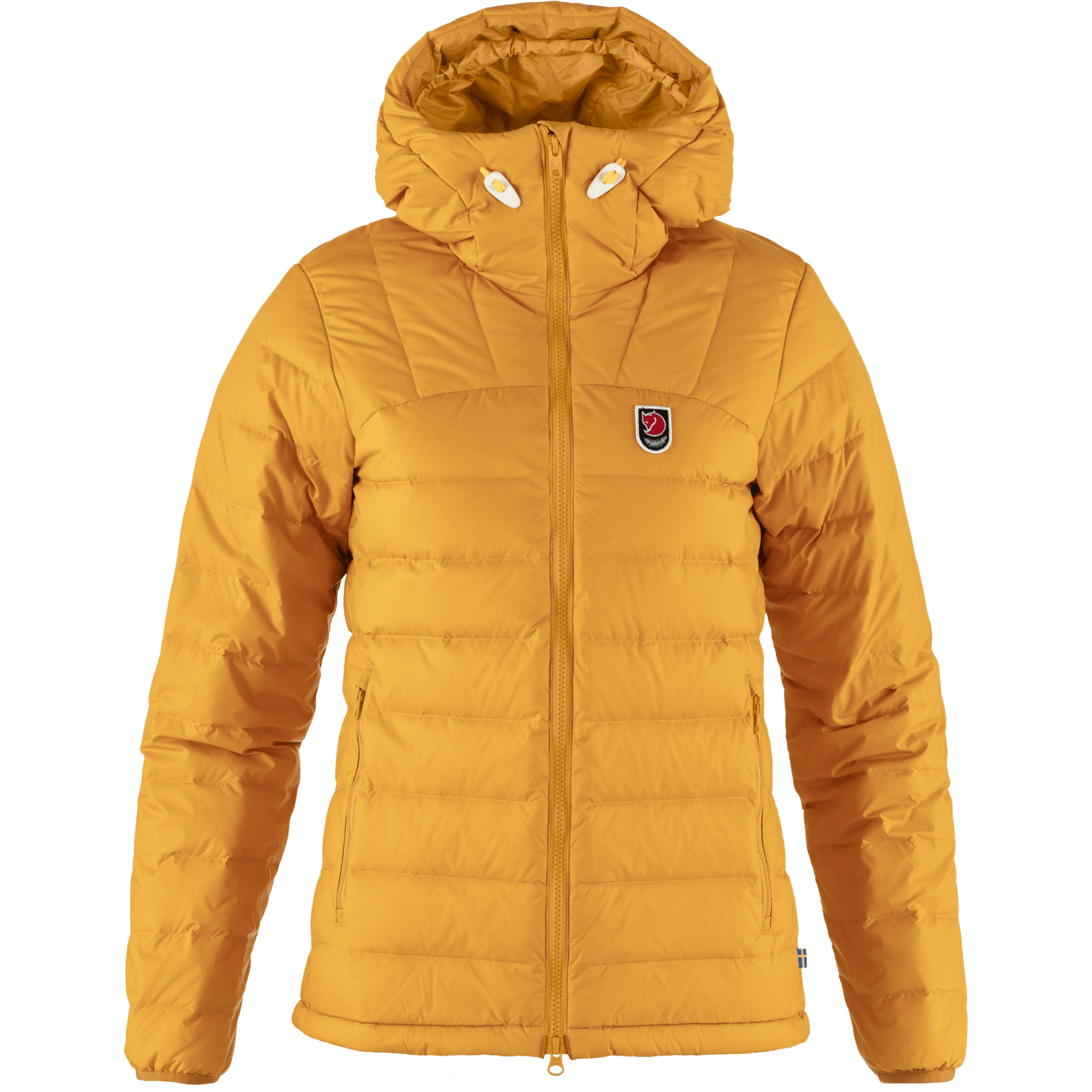 Fjällräven W's Expedition Pack Down Hoodie - Recycled Nylon & Traceable Down Mustard Yellow Jacket
