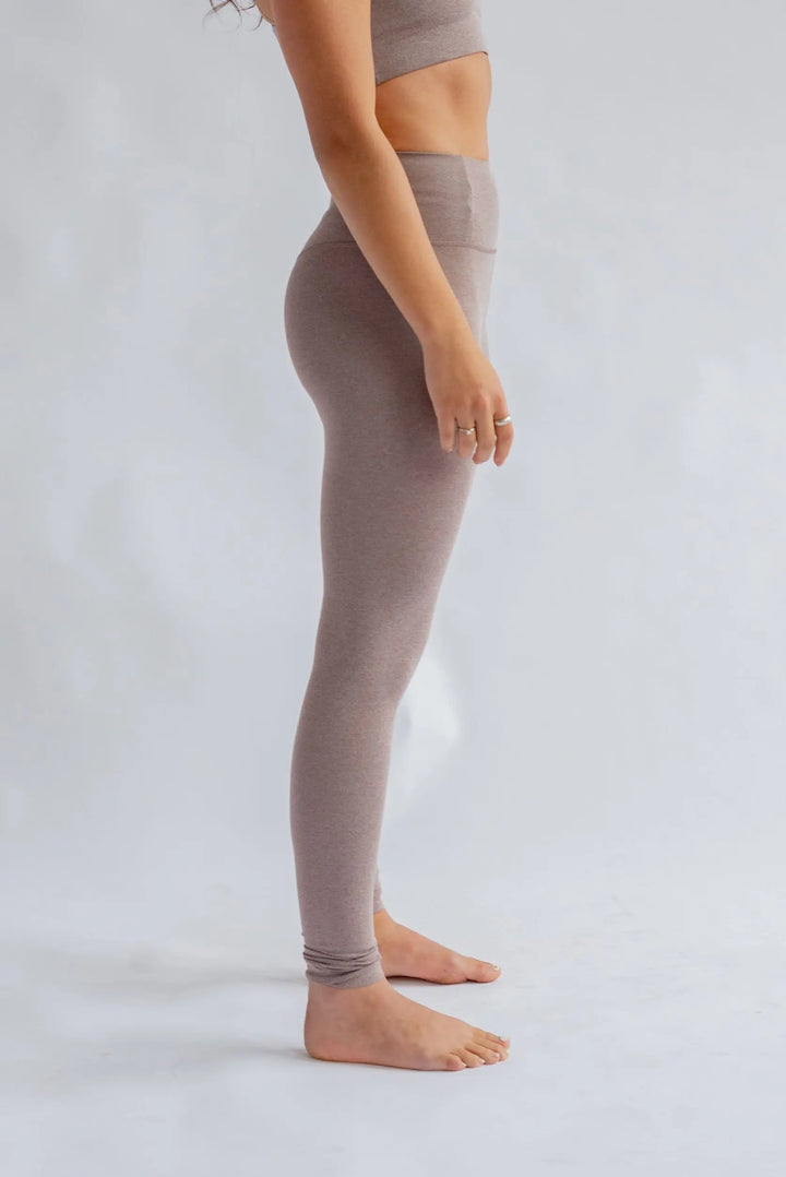 Girlfriend Collective W's Float High-Rise Leggings - Made from Recycled plastic bottles Heather Cocoon Pants
