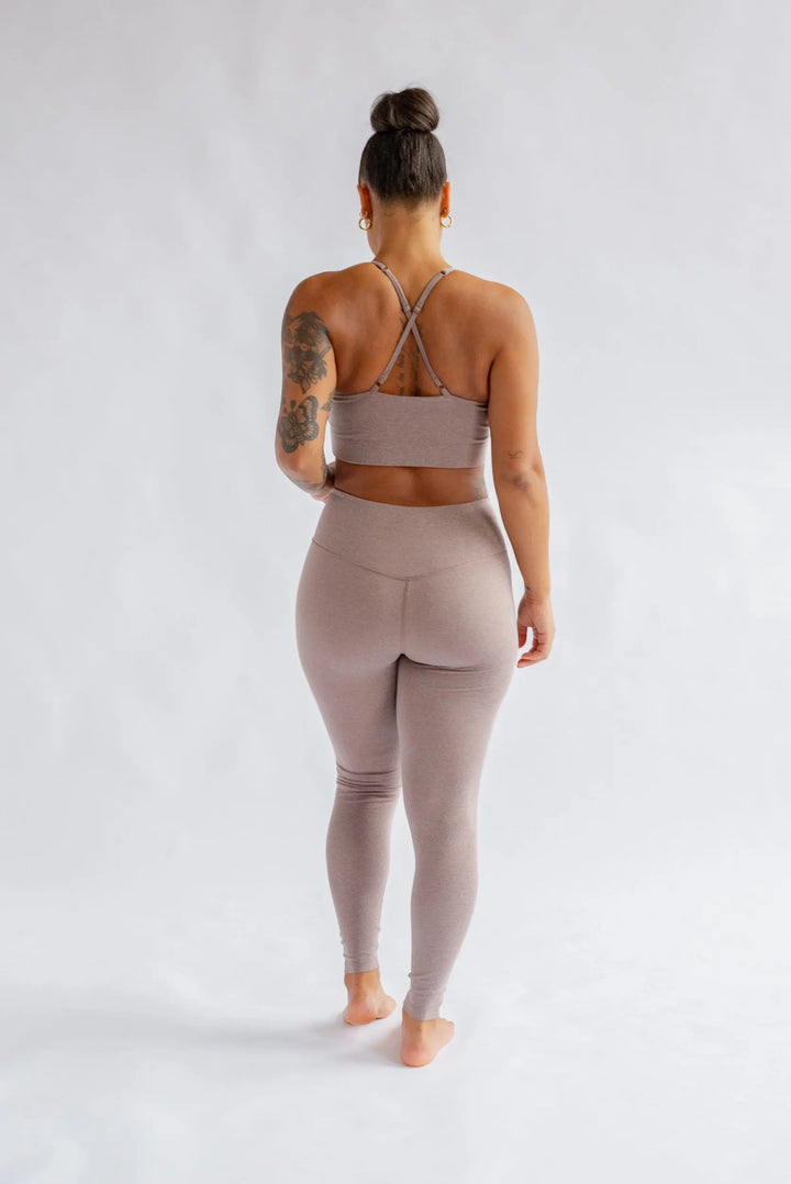 Girlfriend Collective W's Float High-Rise Leggings - Made from Recycled plastic bottles Heather Cocoon Pants