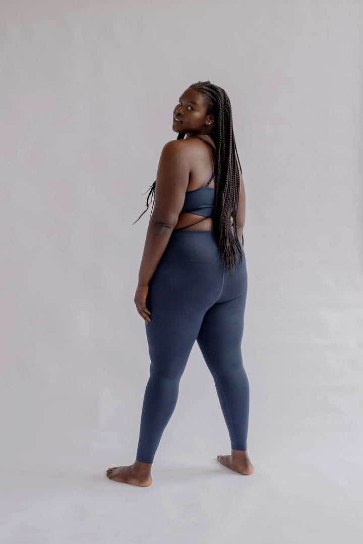 Girlfriend Collective W's Float High-Rise Leggings - Made from Recycled plastic bottles Midnight Normal Pants