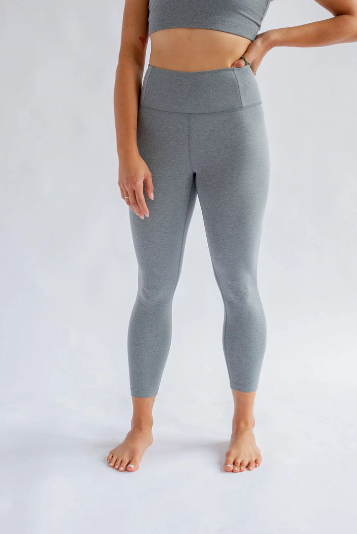 W's Float High-Rise Leggings - Made from Recycled plastic bottles Pants Girlfriend Collective Heather Gravel S Normal