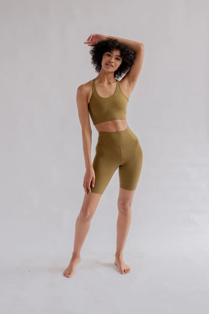 W's Float High-Rise Bike Shorts - Made from recycled plastic bottles Pants Girlfriend Collective