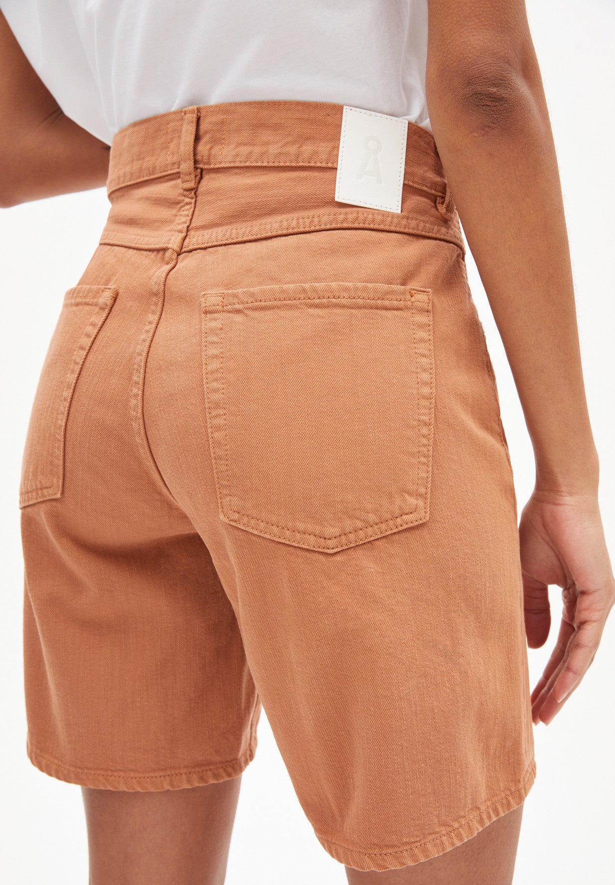 Armedangels W's Freymaa Undyed Denim shorts - Organic cotton Toasted Hazel Pants
