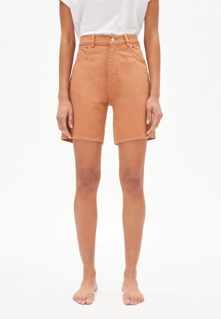 W's Freymaa Undyed Denim shorts - Organic cotton Pants Armedangels Toasted Hazel 26
