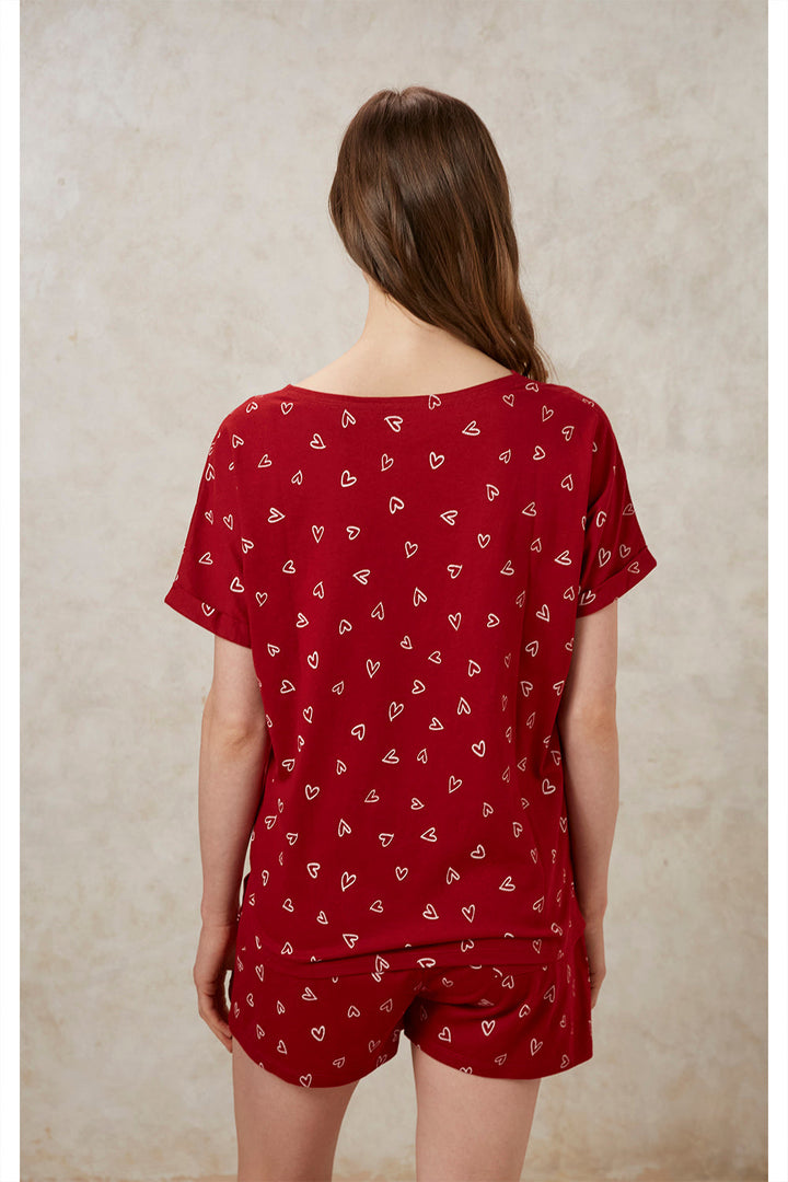 W's Hearts Pyjama Tee - 100% Organic Certified Cotton Underwear People Tree