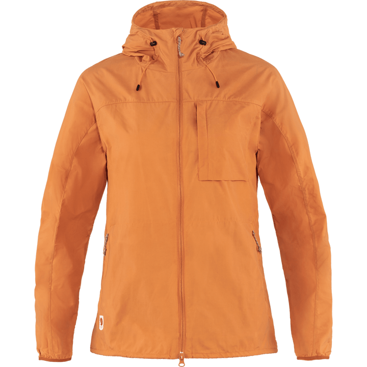 W's High Coast Wind Jacket - Polyamide & Organic cotton Jacket Fjällräven Spicy Orange S