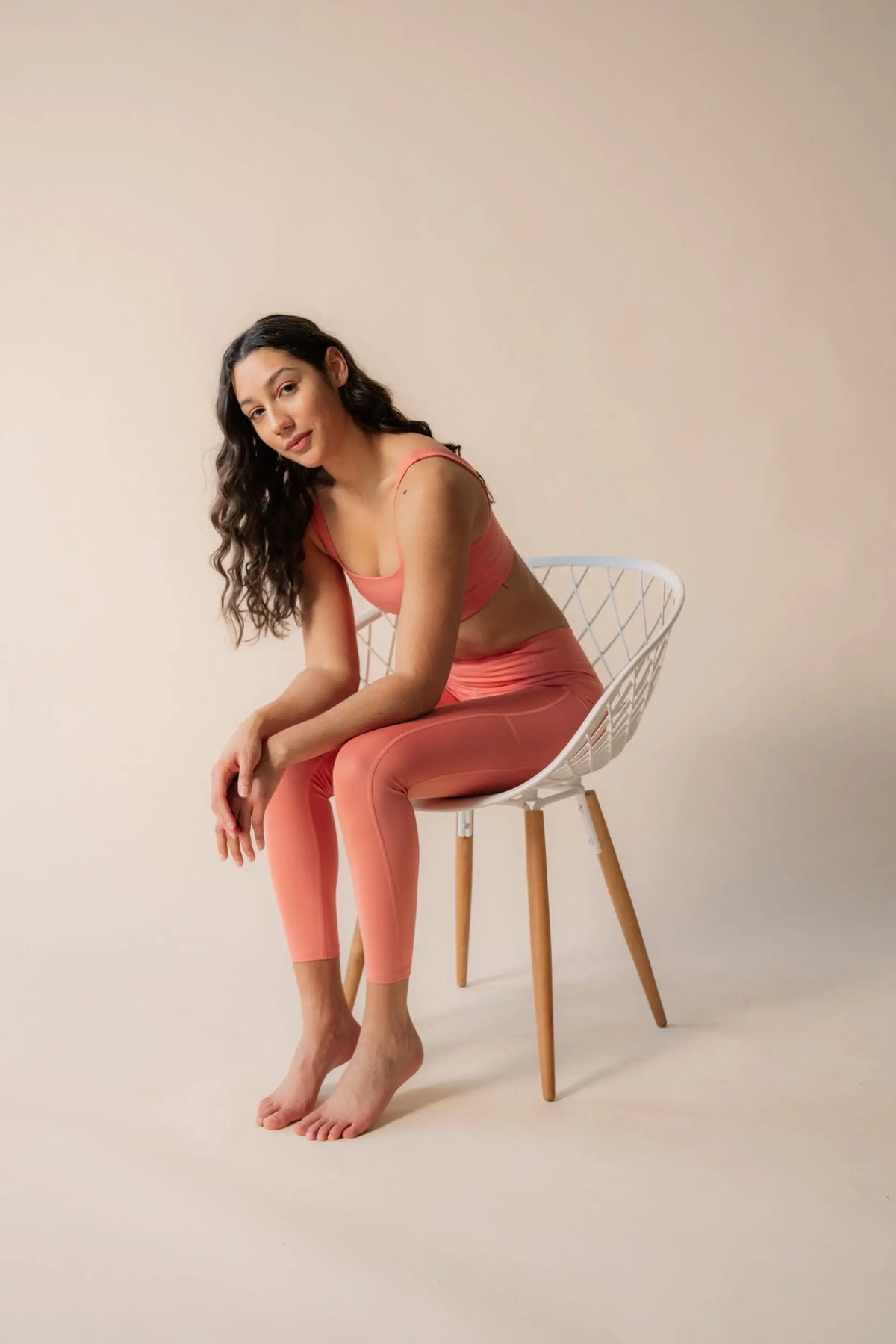 Girlfriend Collective W's High-Rise Pocket Leggings - Made From Recycled Water Bottles Primrose Normal Pants