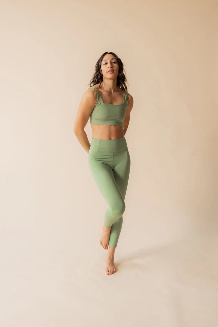 Girlfriend Collective W's High-Rise Pocket Leggings - Made From Recycled Water Bottles Mantis Normal Pants