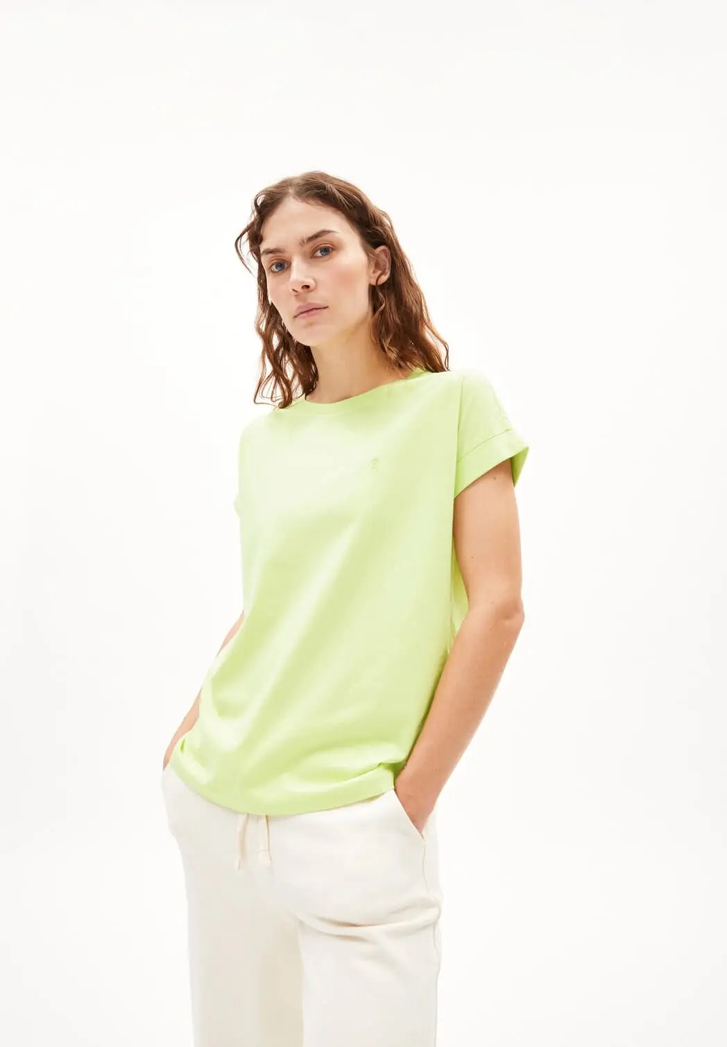 W's Idaara T-shirt - 100% Organic cotton Shirt Armedangels Light Lime XS
