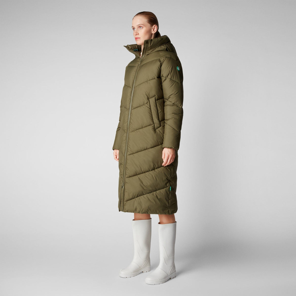 W's Janis Hooded Puffer Jacket - Recycled plastic bottles Jacket Save The Duck