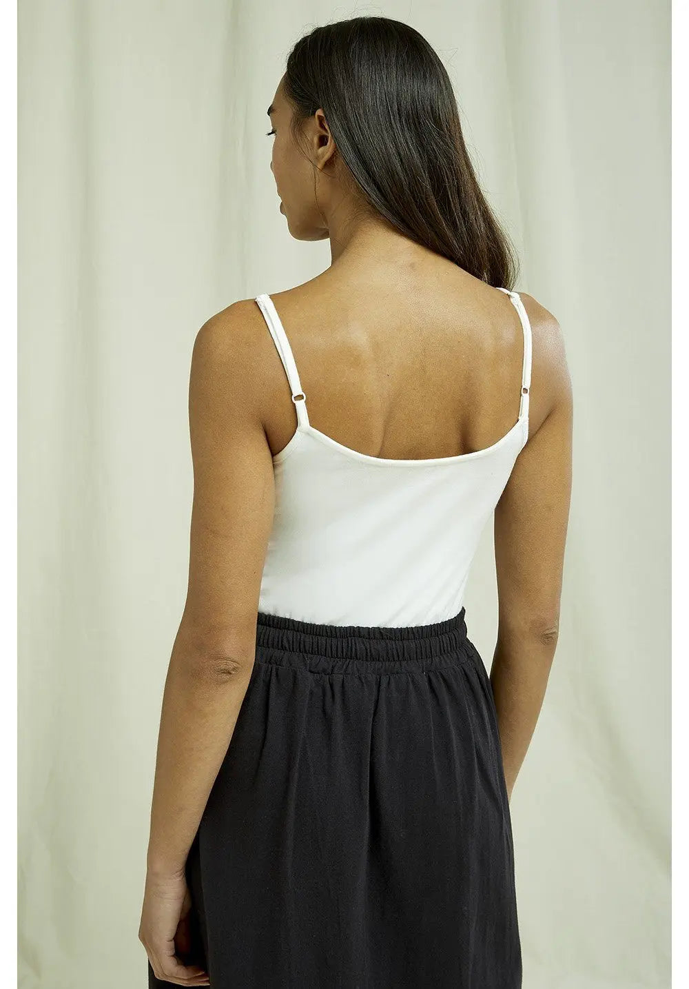 People Tree W's Jemma Camisole Top - Organic Fairtrade Certified Cotton Eco White Shirt