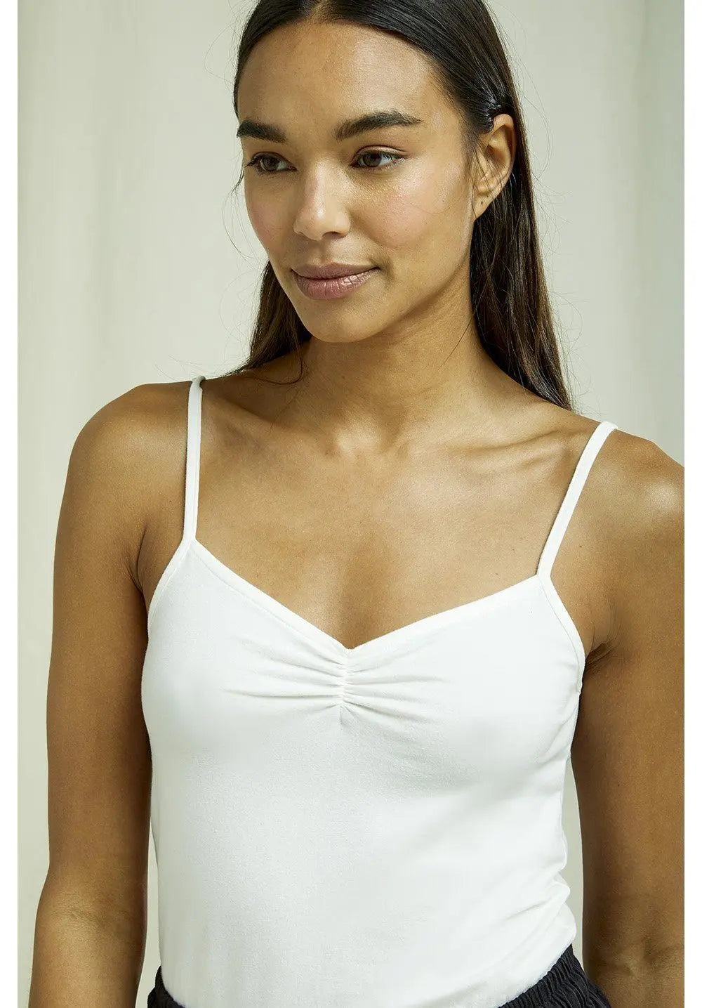 People Tree W's Jemma Camisole Top - Organic Fairtrade Certified Cotton Eco White Shirt
