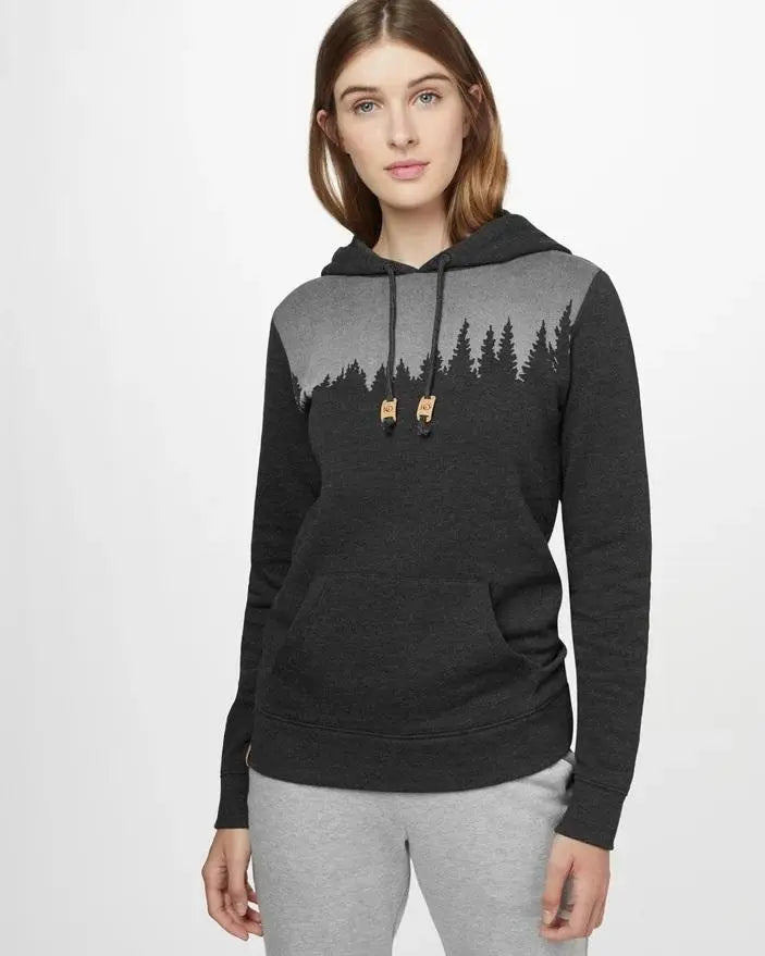 W's Juniper Classic Hoodie - Organic Cotton & Recycled polyester Shirt Tentree Meteorite Black Heather XS