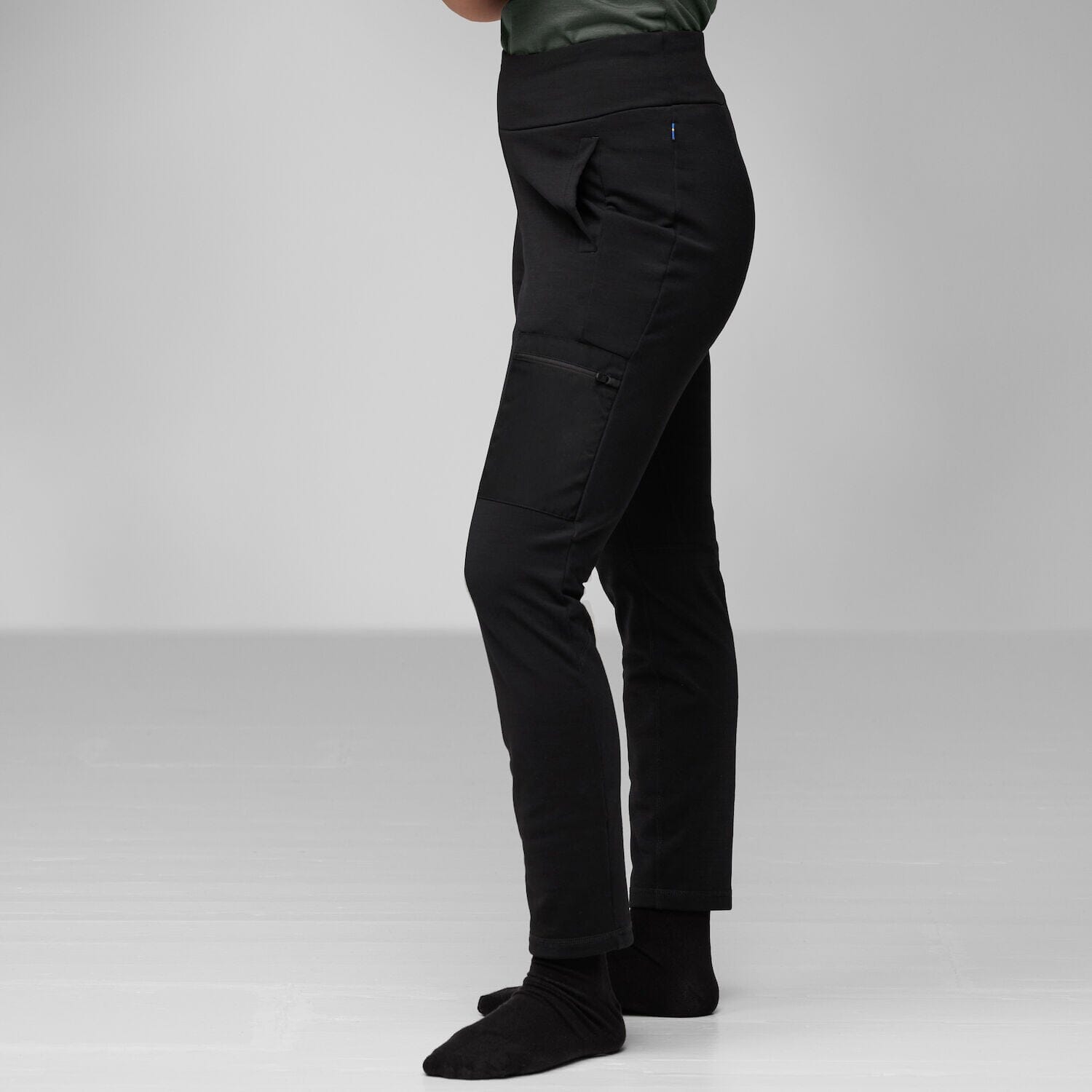 Fjällräven W's Keb Fleece Trousers - Recycled polyester & Organic cotton Black Pants
