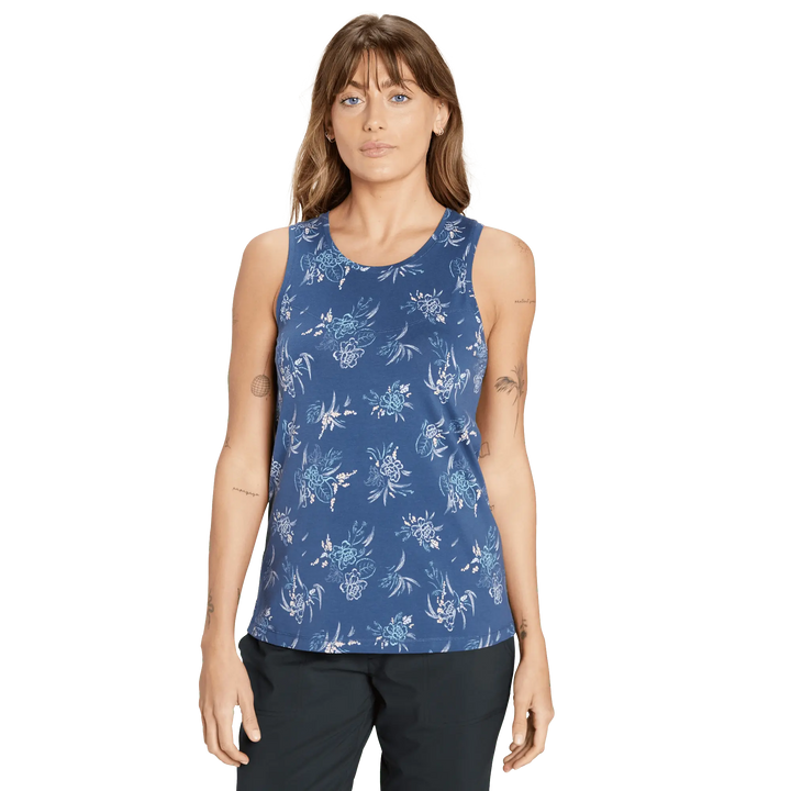 W's Kira Tank - Organic Cotton & Modal Rayon Shirt Sherpa Neelo Blue Floral S