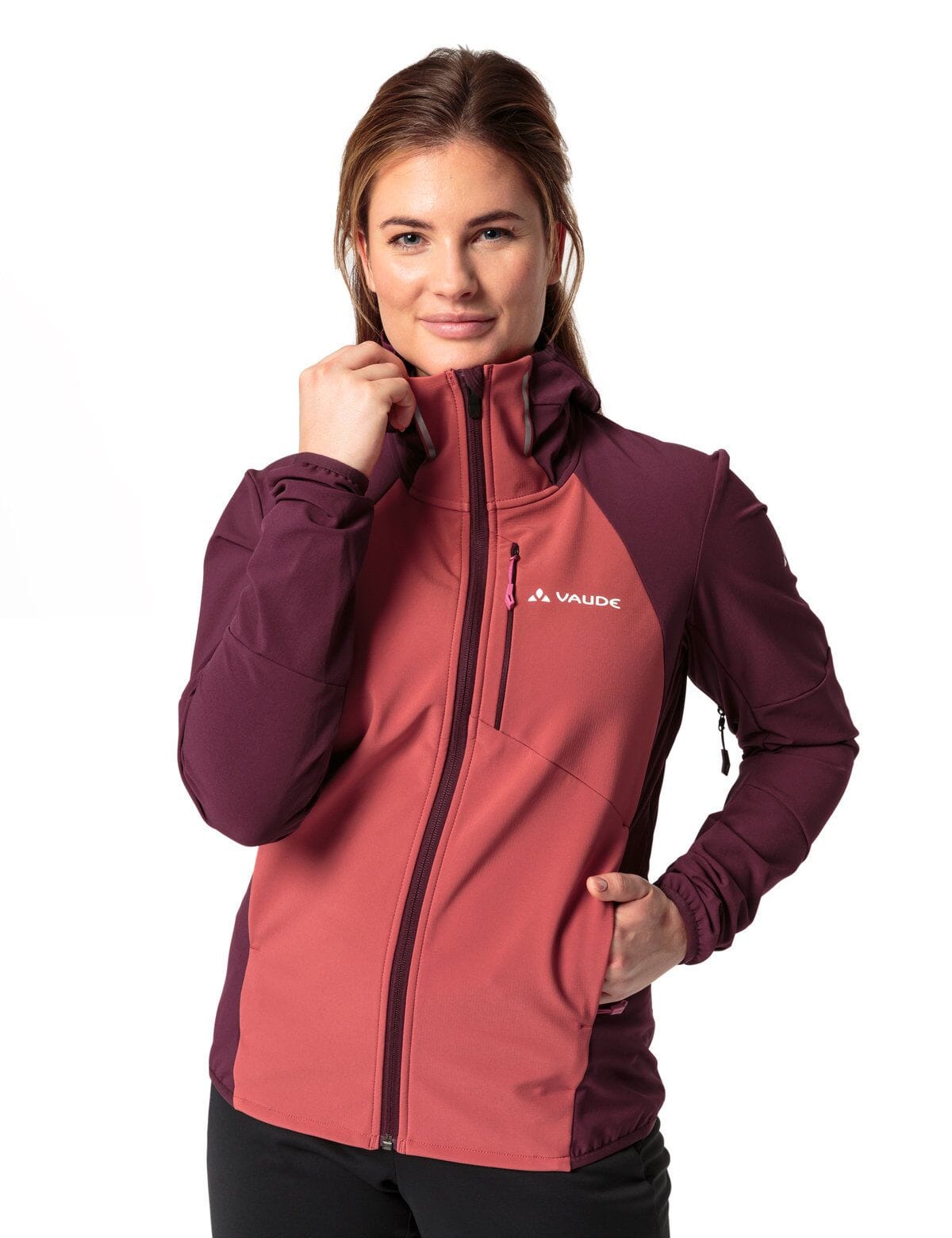 Vaude W's Larice Softshell Ski Jacket IV - Polyester & Recycled polyester Cassis Jacket