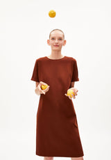 W's Maailana Jersey Dress - Lenzing™ Ecovero™ mix Dress Armedangels Cacao S