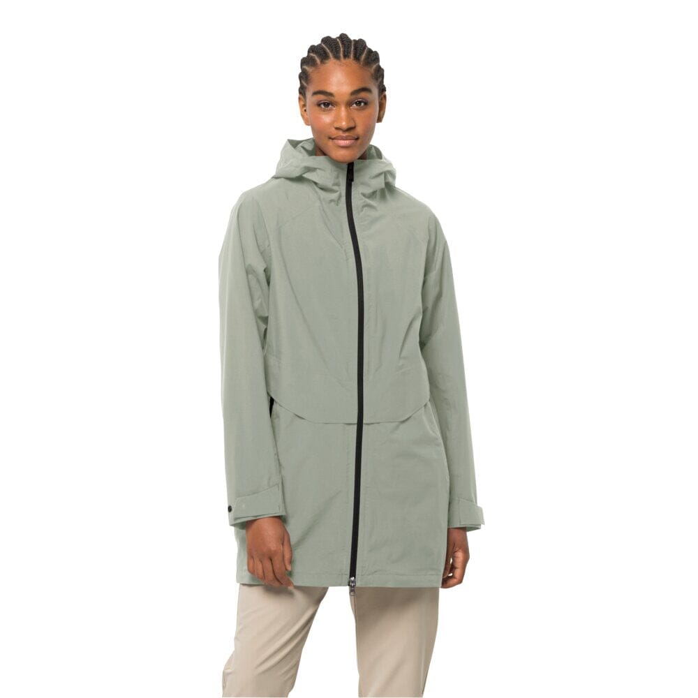 Jack Wolfskin W\'s Mainkai Jacket Shell - Recyceltes – Long 100% Polyester - Weekendbee sportswear sustainable