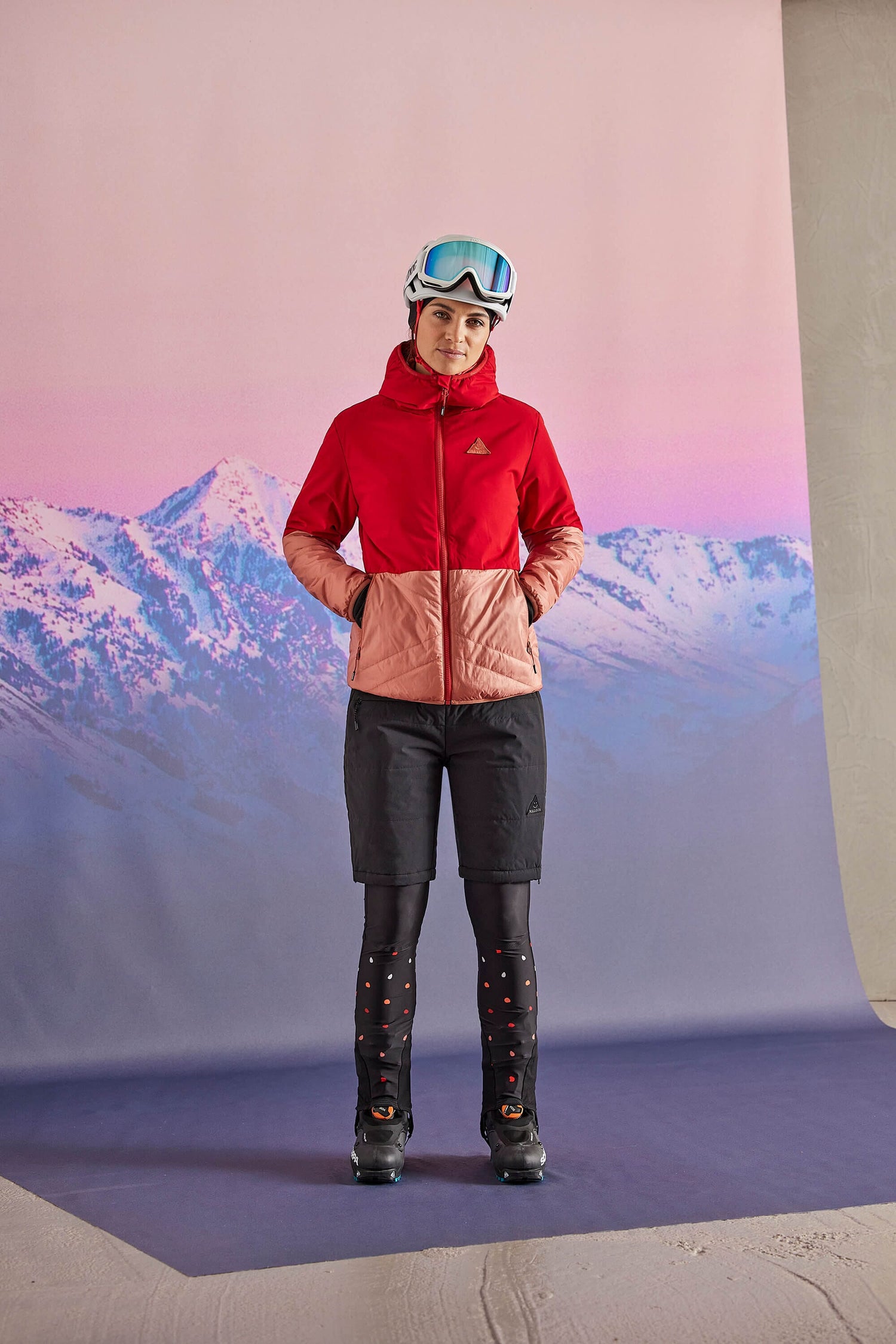 Maloja W's MandraM. Ski Touring Puffer Shorts - Recycled Polyester & Recycled Nylon Moonless Pants