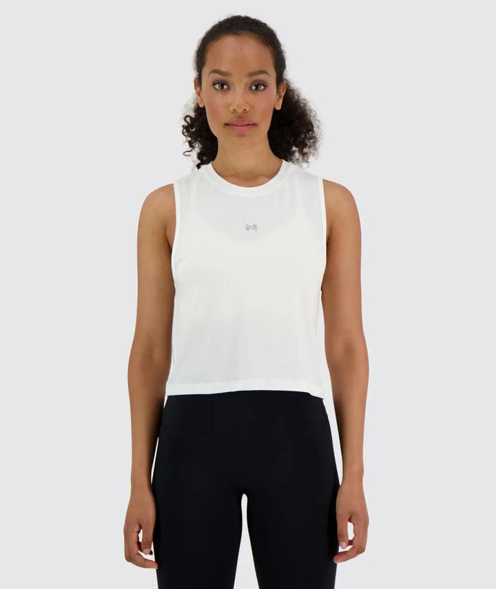 W's Muscle Crop Top - OEKO-TEX®-certified material, Tencel & PES Shirt Gymnation White XS