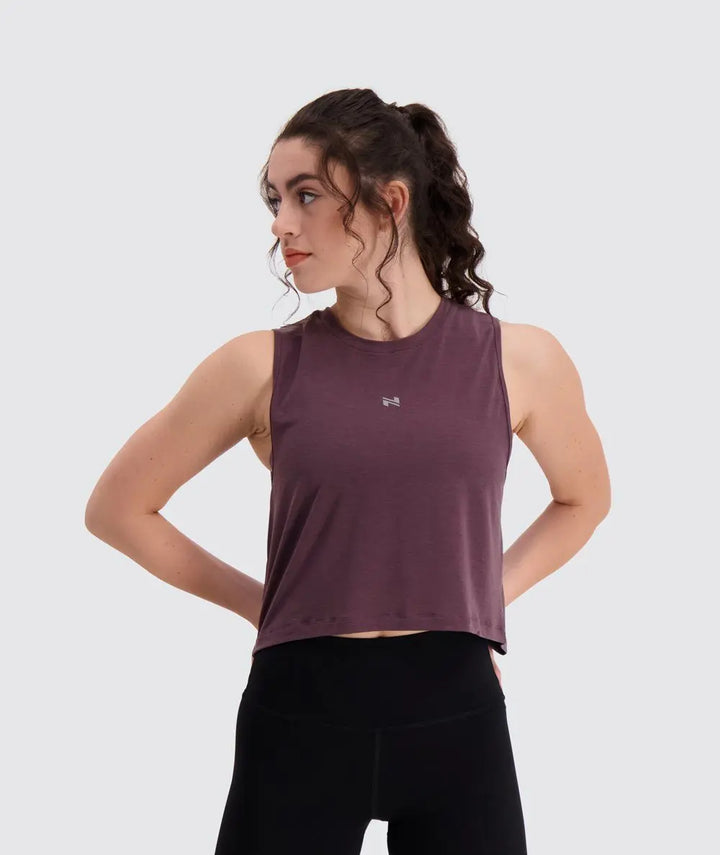 W's Muscle Crop Top - OEKO-TEX®-certified material, Tencel & PES Shirt Gymnation Berry XS