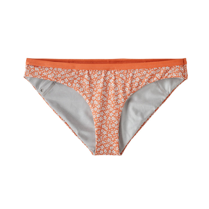 W's Nanogrip Bikini Bottoms - Recycled Polyester Swimwear Patagonia Bell Flower: Tigerlily Orange S