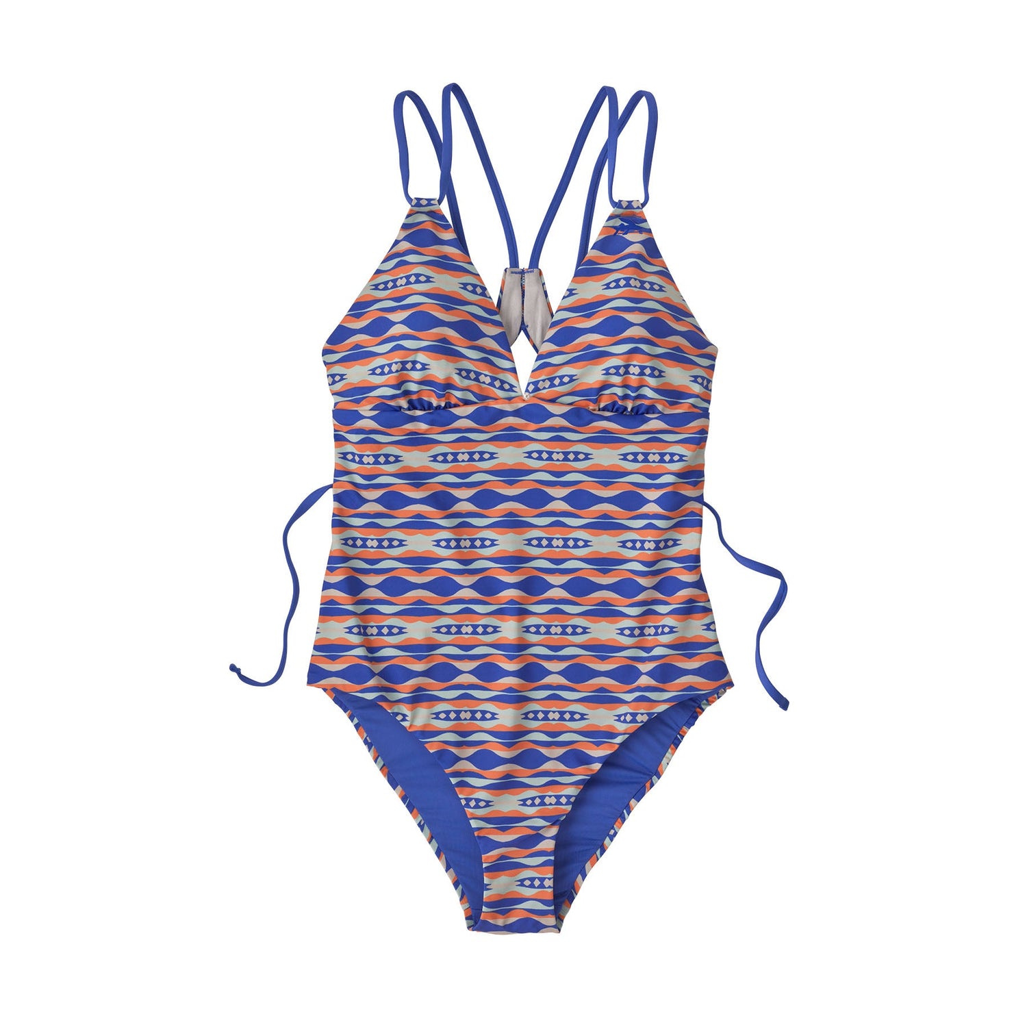 Patagonia W's Nanogrip Sunset Swell Swimsuit - Recycled Plastic Coast Highway Small: Float Blue Swimwear