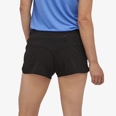 Patagonia W's Nine Trails Shorts - 4" - Recycled Polyester Black Pants