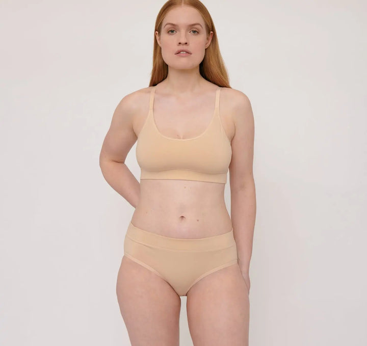 W's Organic Cotton Briefs 2-pack Underwear Organic Basics Oak XS