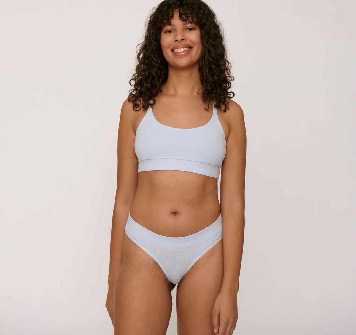 W's Organic Cotton Thong 2-pack Underwear Organic Basics White S