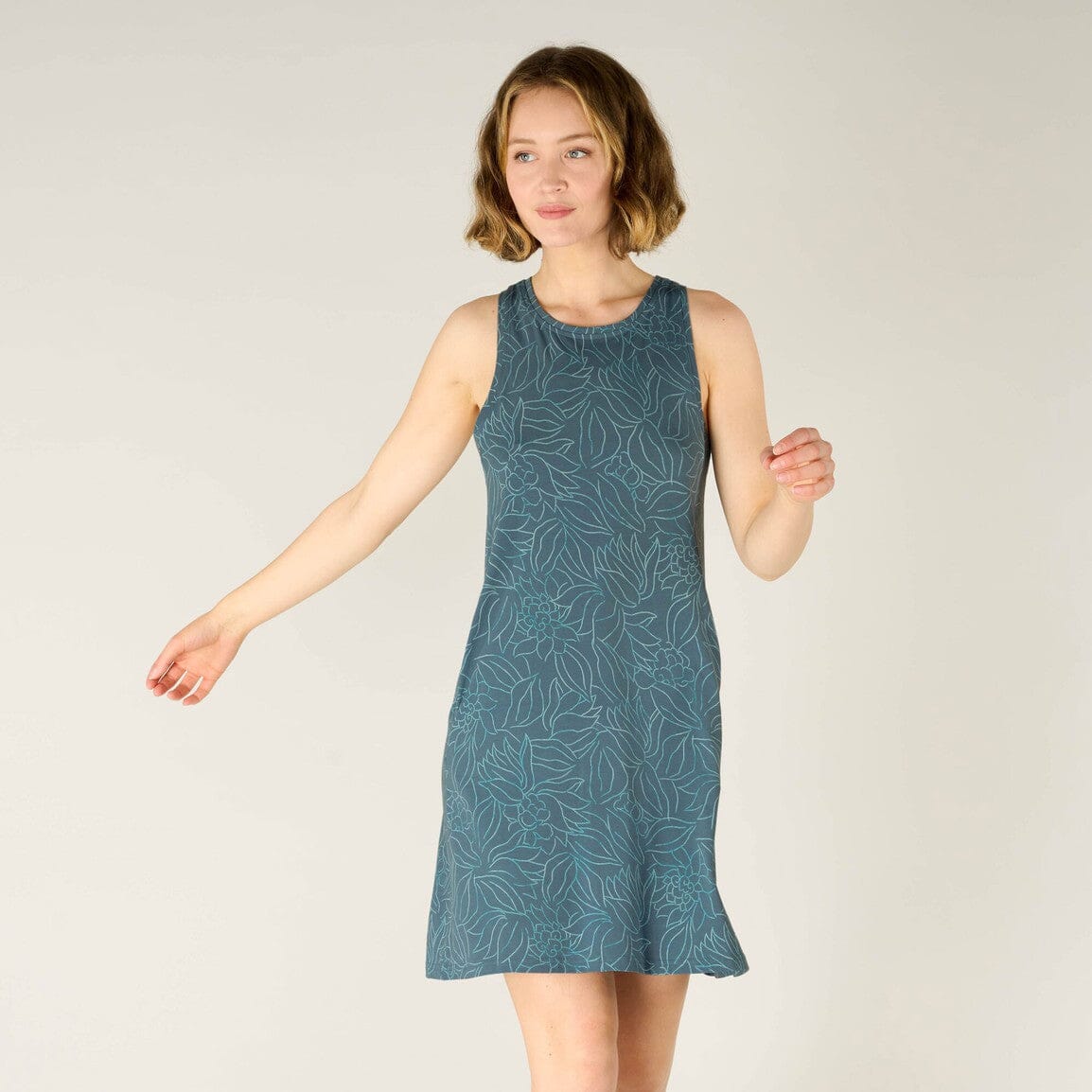 Sherpa W's Padma Sporty Dress - Modal & Organic cotton Haze Leaf Dress