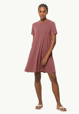 W's Relief Dress - Recycled Polyester & Bamboo Dress Jack Wolfskin Apple Butter XS