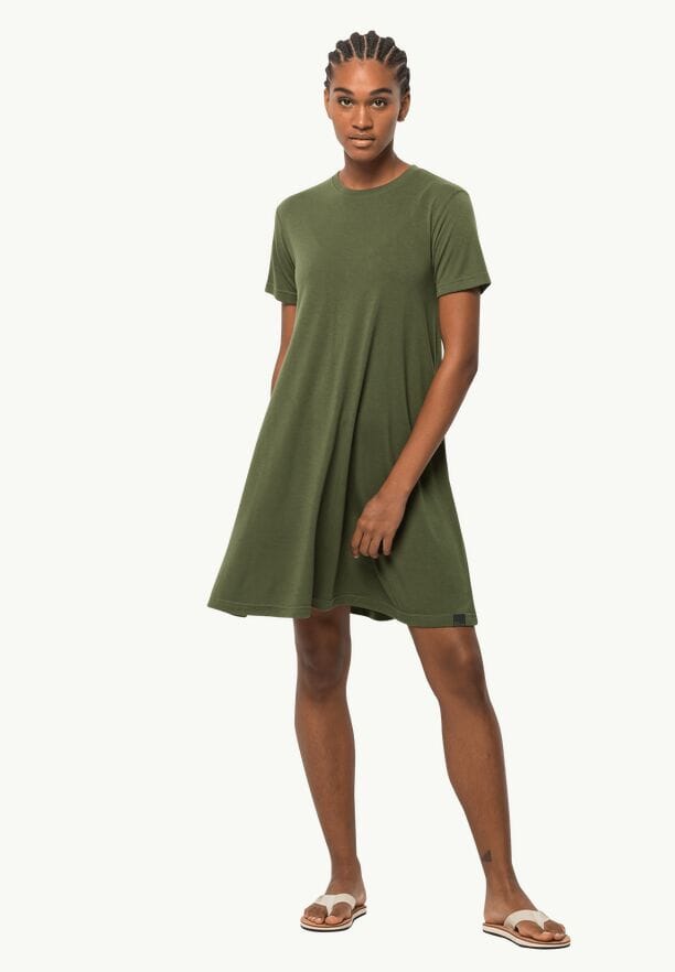 W's Relief Dress - Recycled Polyester & Bamboo Dress Jack Wolfskin Greenwood XS