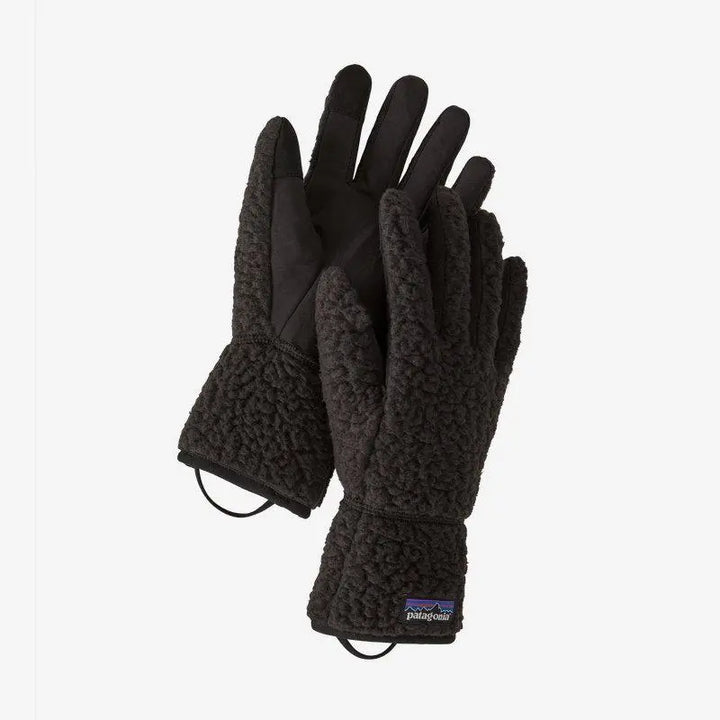 W's Retro Pile Gloves - Recycled Polyester Gloves Patagonia Black S