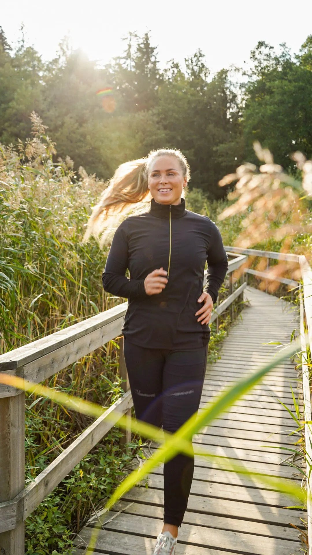 W's Running Cover Zip Neck - Merino Wool Shirt Devold