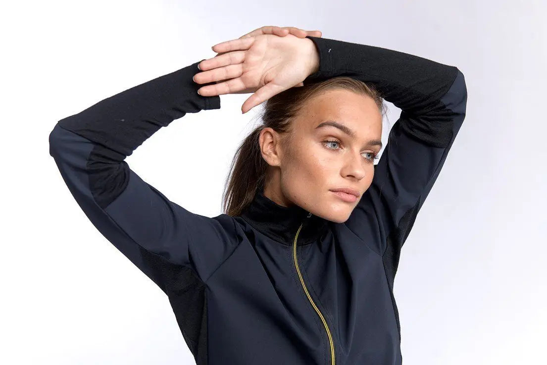 W's Running Cover Zip Neck - Merino Wool Shirt Devold