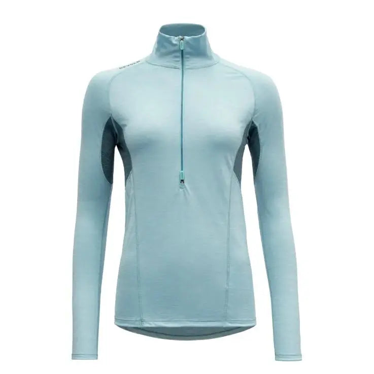 W's Running Zip Neck - Merino Wool & Tencel Shirt Devold Cameo S